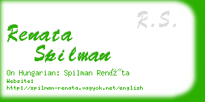 renata spilman business card